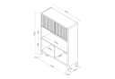en.casa Highboard Lukkodso mit 2 Türen und 5 Fächern Eicheoptik Bild 4