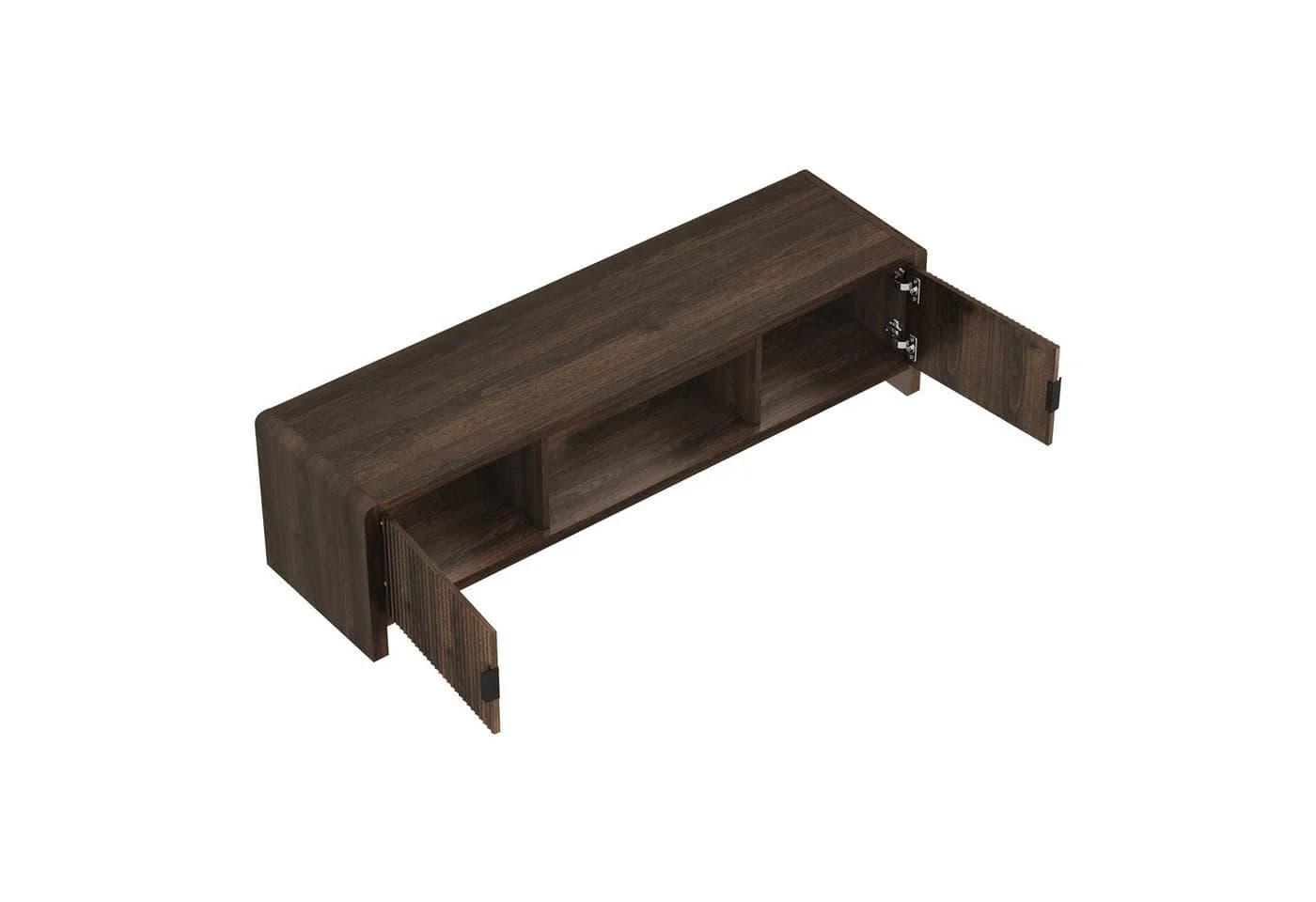 en.casa TV-Schrank »Lukkodso« 3 Fächer 2 Türen Walnussoptik - Bild 5