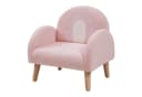 en.casa Kindersessel Sorreindi Rosa Teddystoff Bild 2