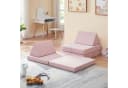 en.casa Spielsofa 5-tlg. Rosa Cord Bild 1