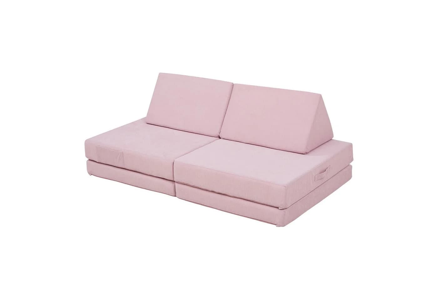 en.casa Spielsofa 5-tlg. Rosa Cord - Bild 2