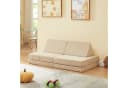 en.casa Spielsofa 5-teilig Beige Cord Bezug Flexibel Bild 3