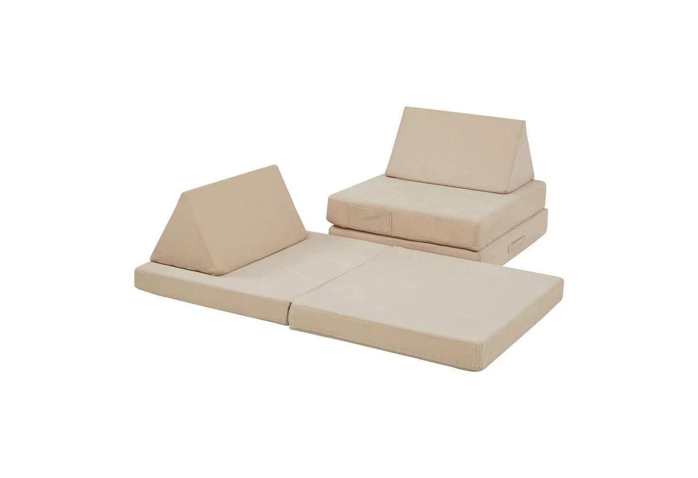 en.casa Spielsofa 5-teilig Beige Cord Bezug Flexibel - Bild 5