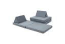 en.casa Kindersofa 5-tlg. Spielsofa Norhulta Cord Grau Bild 2
