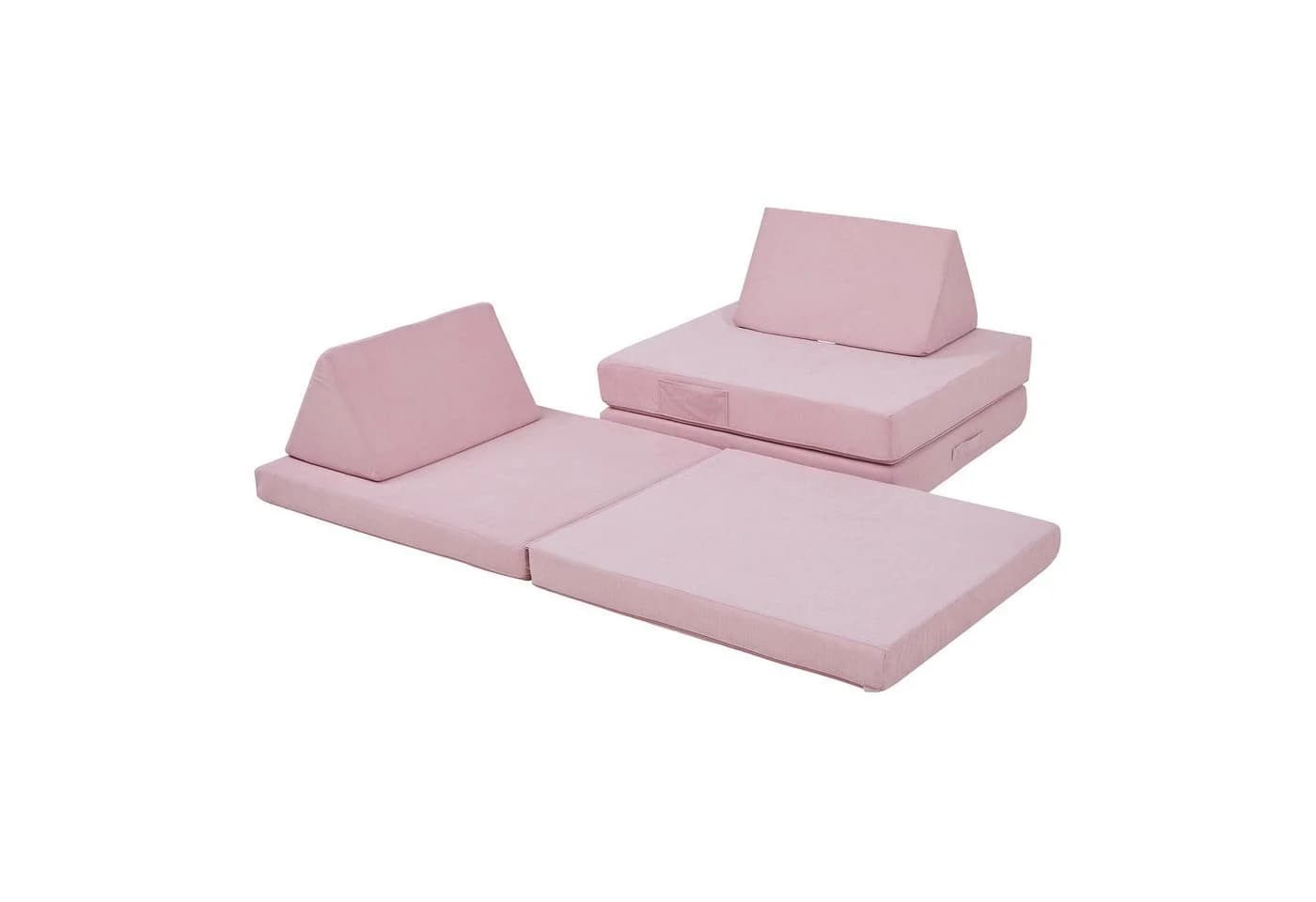 en.casa Kindersofa 5-teilig Rosa - Bild 2