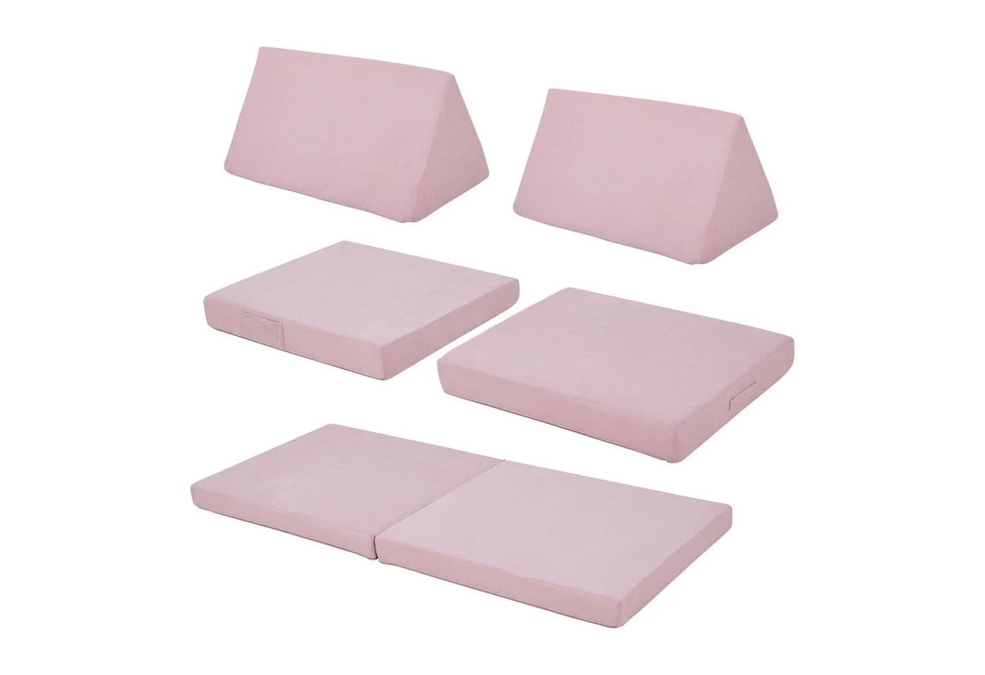 en.casa Kindersofa 5-teilig Rosa - Bild 4