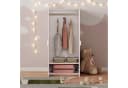 en.casa Kinderkleiderschrank Sandnes Weiß/Rosa Bild 4