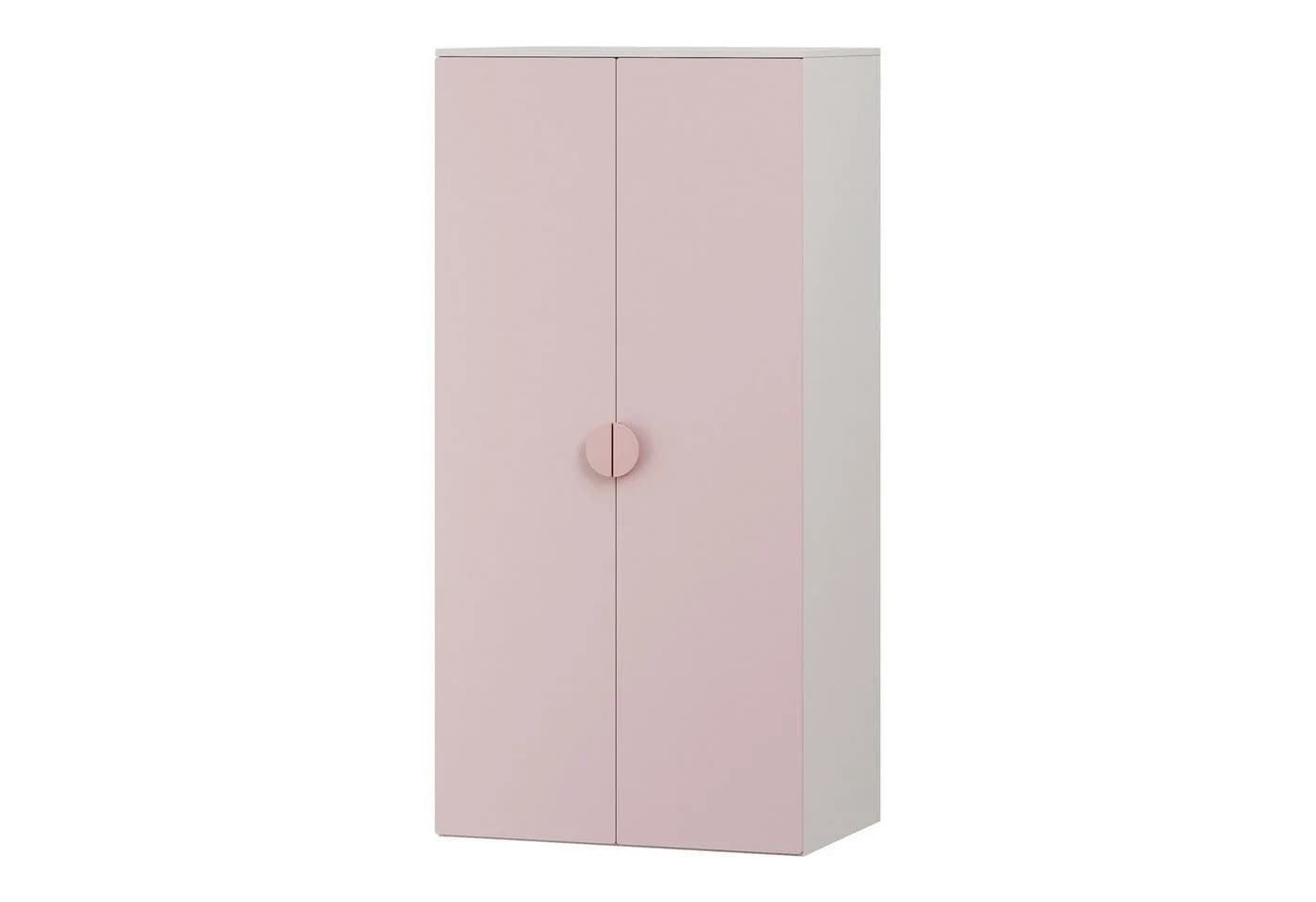 en.casa Kinderkleiderschrank Sandnes Weiß/Rosa - Bild 5