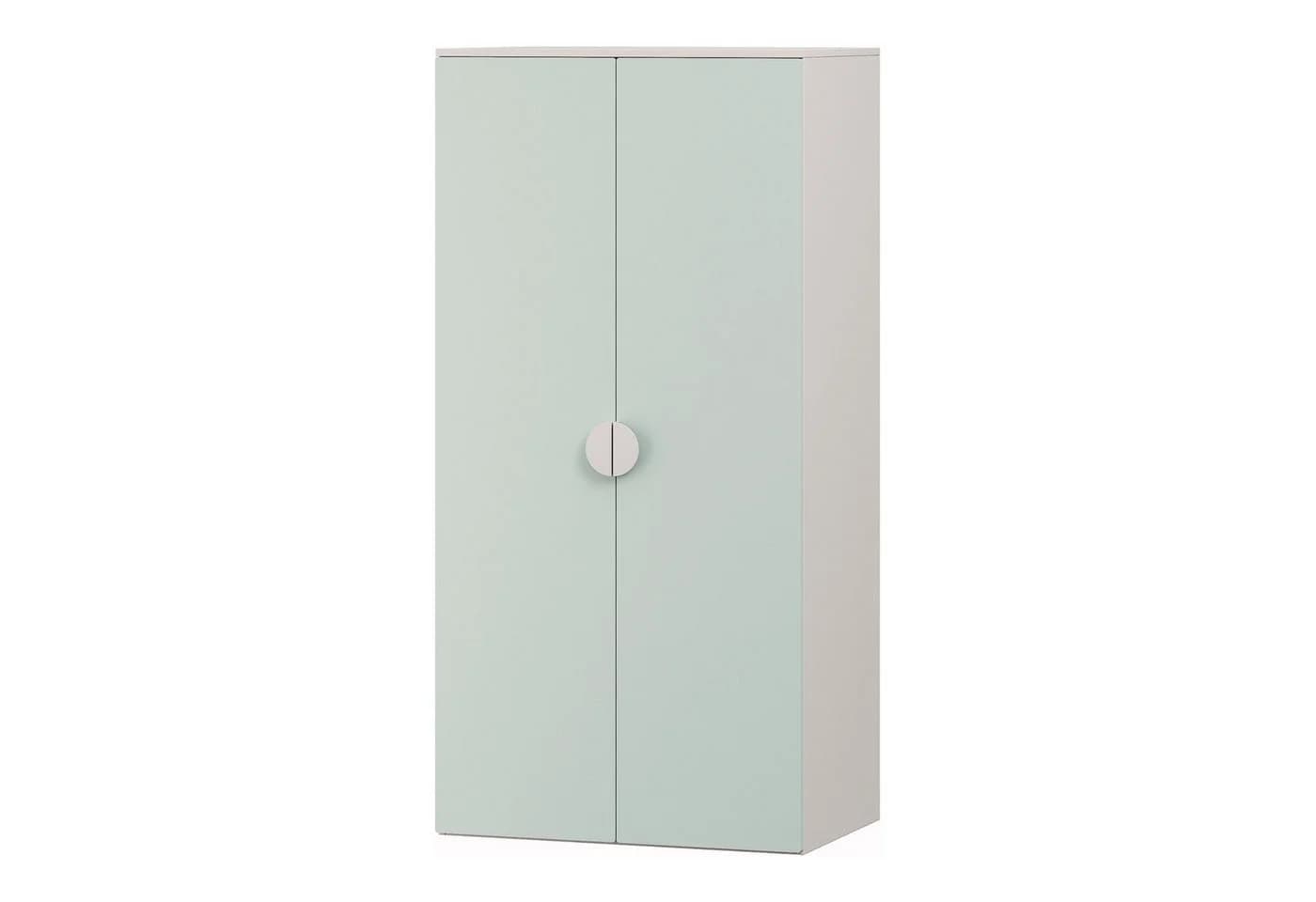 en.casa Kinderkleiderschrank Sandnes Weiß/Mintgrün mit 2 Türen - Bild 5