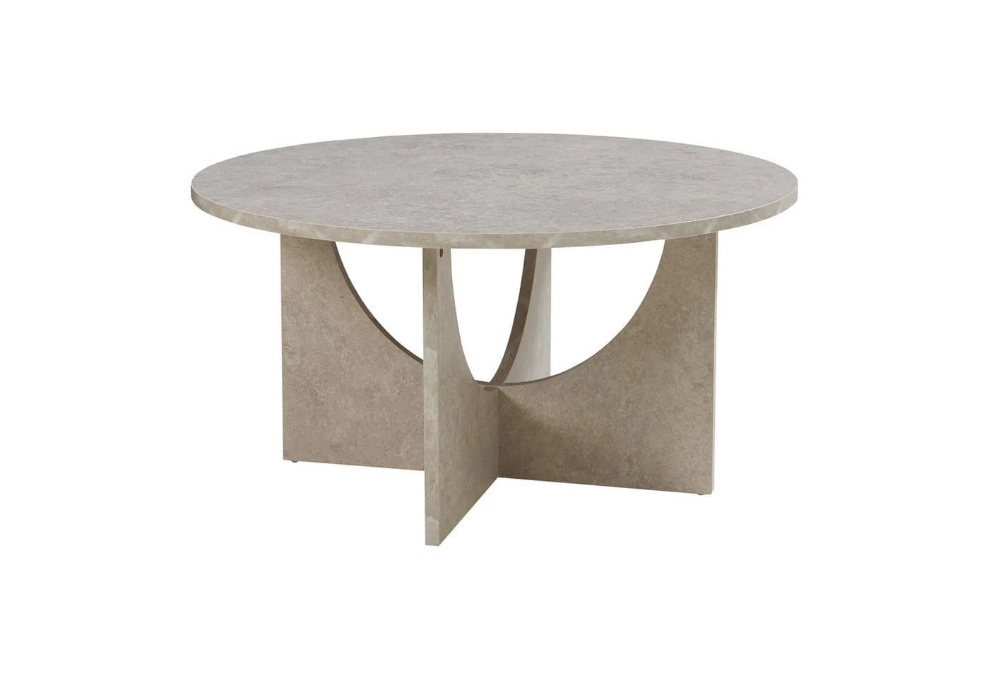 en.casa Couchtisch Rindal Rund Betonoptik Hell - Bild 2