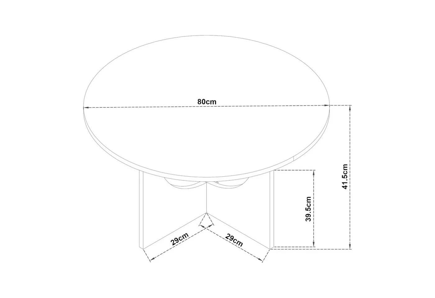 en.casa Couchtisch Rindal Rund Betonoptik Hell - Bild 5