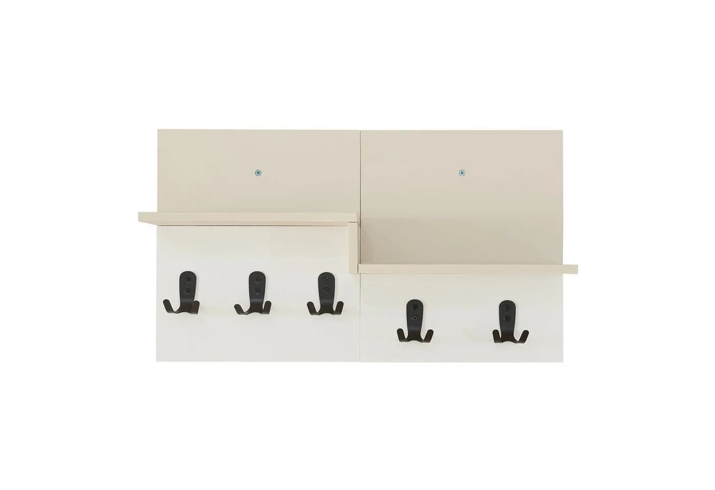 en.casa Wandgarderobe »Botaruvn« Beige/Weiß mit 2 Ablagen - Bild 5