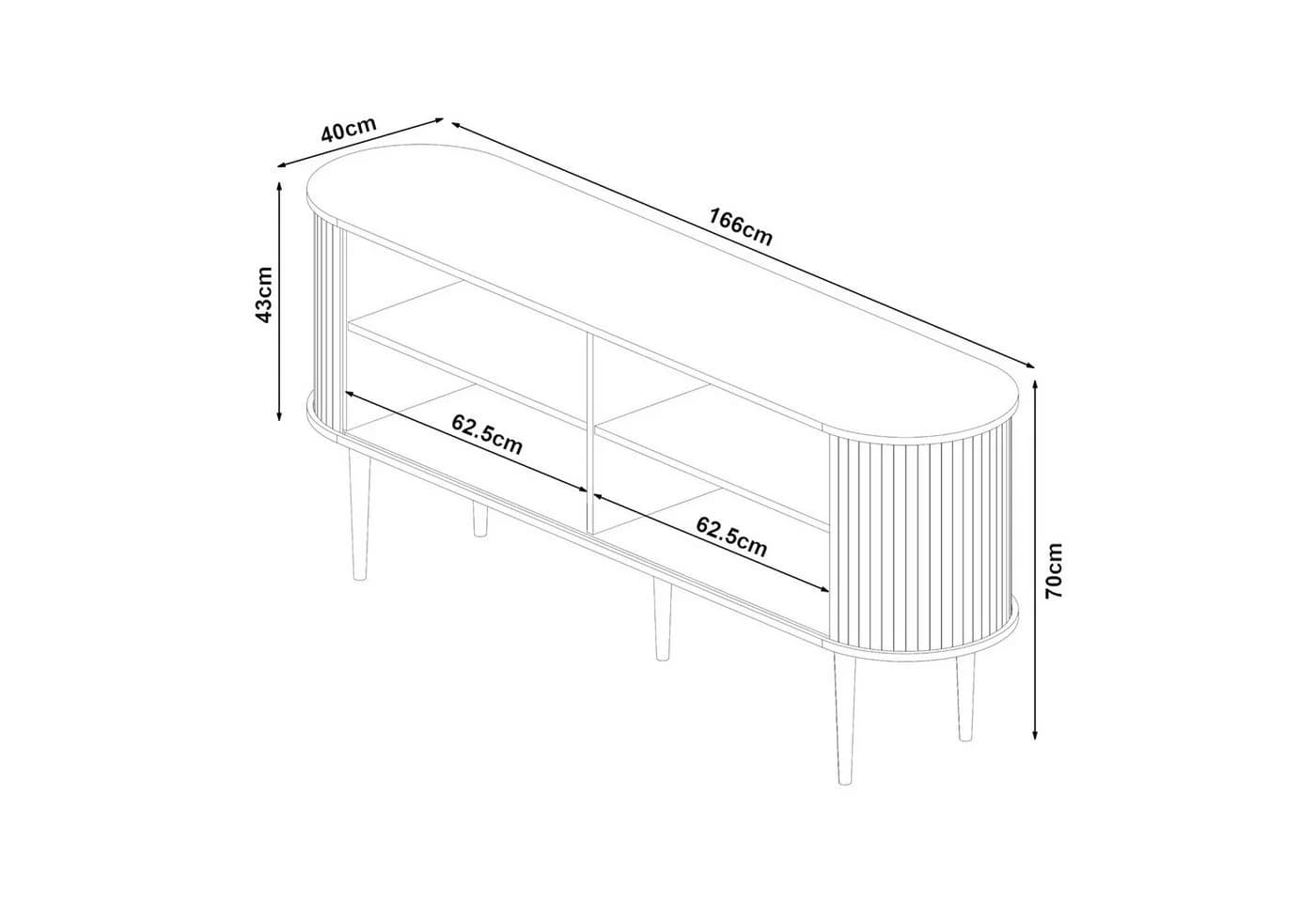 en.casa Sideboard Mapia Walnussoptik - Bild 4