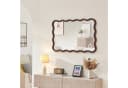 en.casa Wandspiegel »Porloskid« Dunkelbraun Wellenform Bild 3