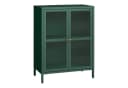 en.casa Sideboard Säkylä Stahl mit Glastüren Tannengrün Bild 2