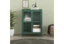 en.casa Sideboard Säkylä Stahl mit Glastüren Tannengrün Bild 3