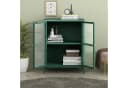 en.casa Sideboard Säkylä Stahl mit Glastüren Tannengrün Bild 4