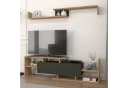 en.casa TV-Schrank Liksefte mit Wandregal Saphir-Eiche/Schwarz Bild 3