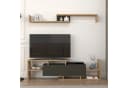 en.casa TV-Schrank Liksefte mit Wandregal Saphir-Eiche/Schwarz Bild 5
