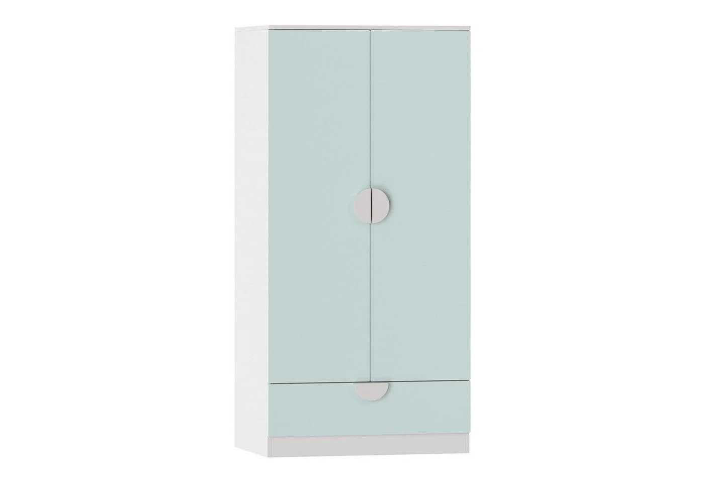 en.casa Kinderkleiderschrank Sandnes mit Schublade Mintgrün/Weiß - Bild 2