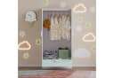 en.casa Kinderkleiderschrank Sandnes mit Schublade Mintgrün/Weiß Bild 5