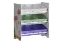 en.casa Kinderregal Boiro mit 9 Boxen Aqua Dream-Motiv Weiß/Grün/Lila Bild 2