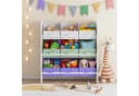 en.casa Kinderregal Boiro mit 9 Boxen Aqua Dream-Motiv Weiß/Grün/Lila Bild 3