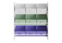 en.casa Kinderregal Boiro mit 9 Boxen Aqua Dream-Motiv Weiß/Grün/Lila Bild 5