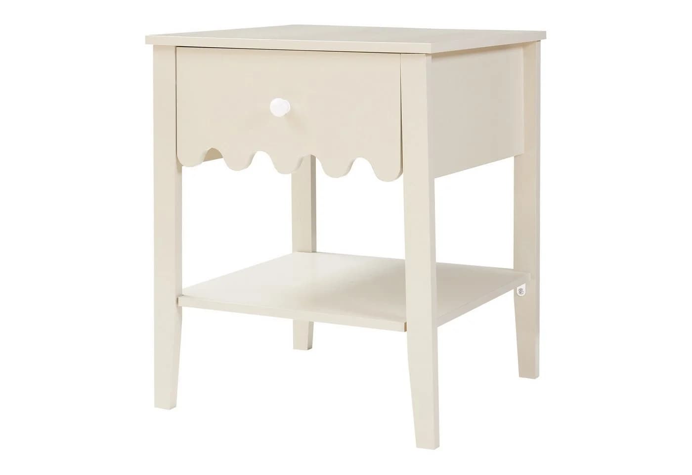 en.casa Nachttisch Luspoo Cremeweiß mit Schublade - Bild 3