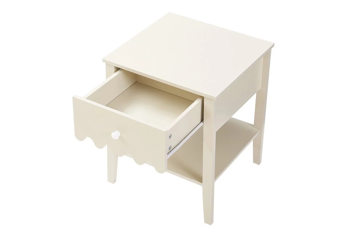 en.casa Nachttisch Luspoo Cremeweiß mit Schublade - Bild 5