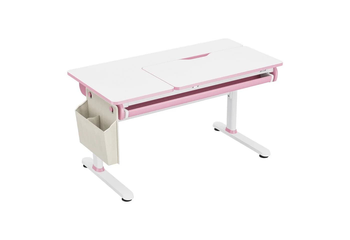 en.casa Kinderschreibtisch Kuosa Höhenverstellbar Pink - Bild 1