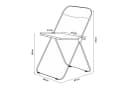 en.casa Klappstuhl 2er-Set Rot Transparent Stahlgestell Bild 5