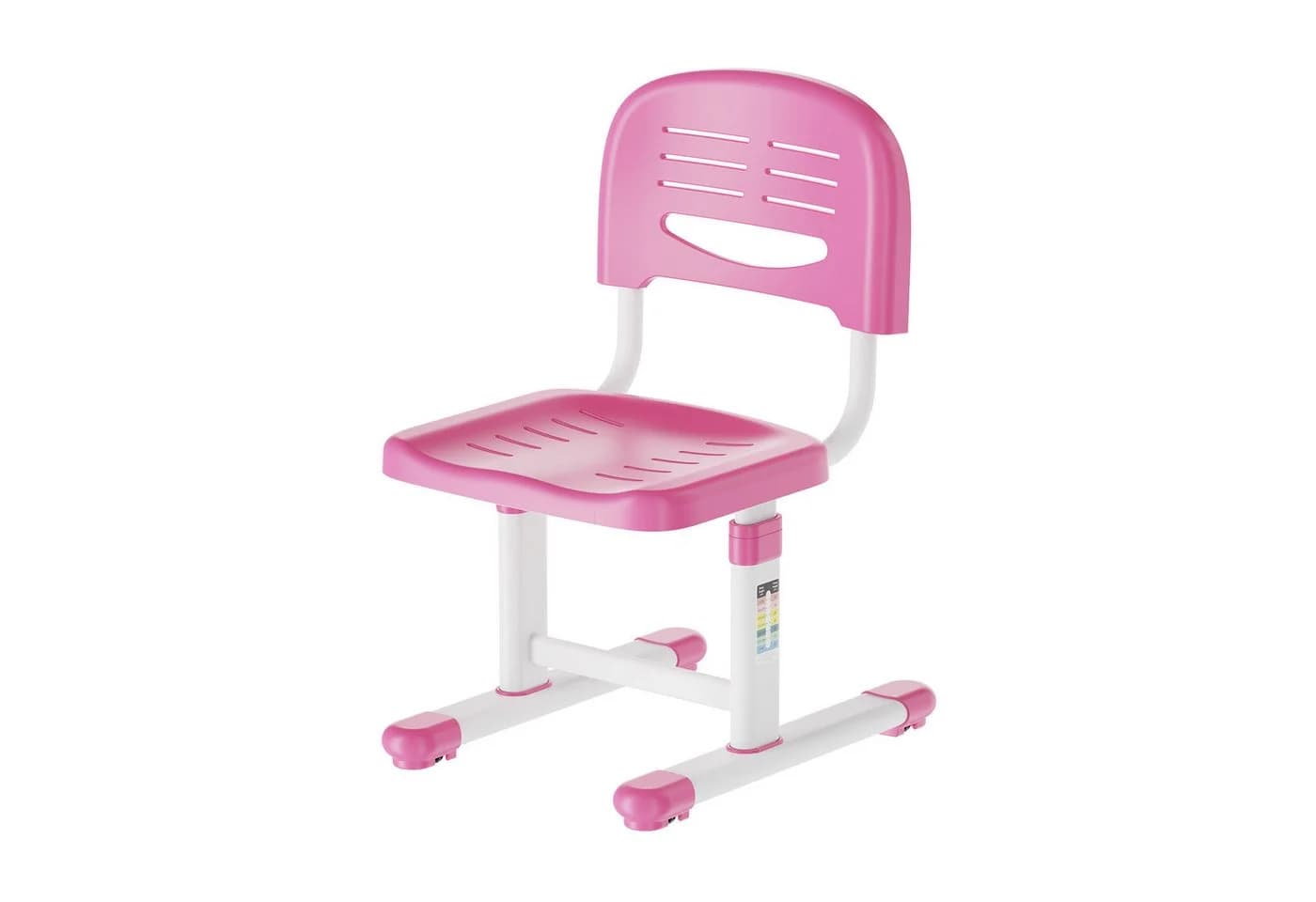en.casa Kinderstuhl Sauda Höhenverstellbar Pink/Weiß - Bild 1