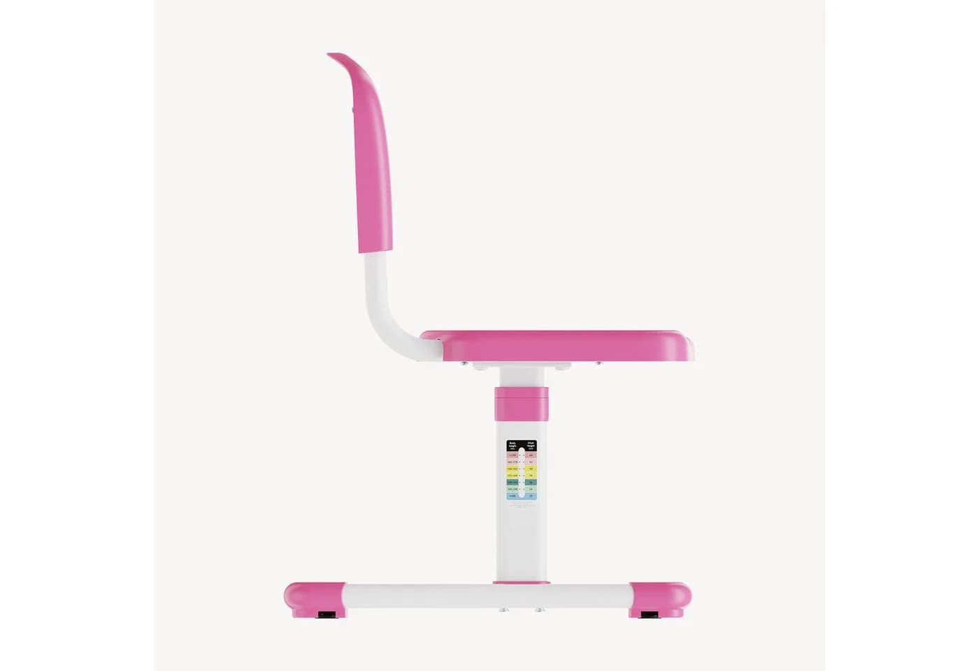 en.casa Kinderstuhl Sauda Höhenverstellbar Pink/Weiß - Bild 5