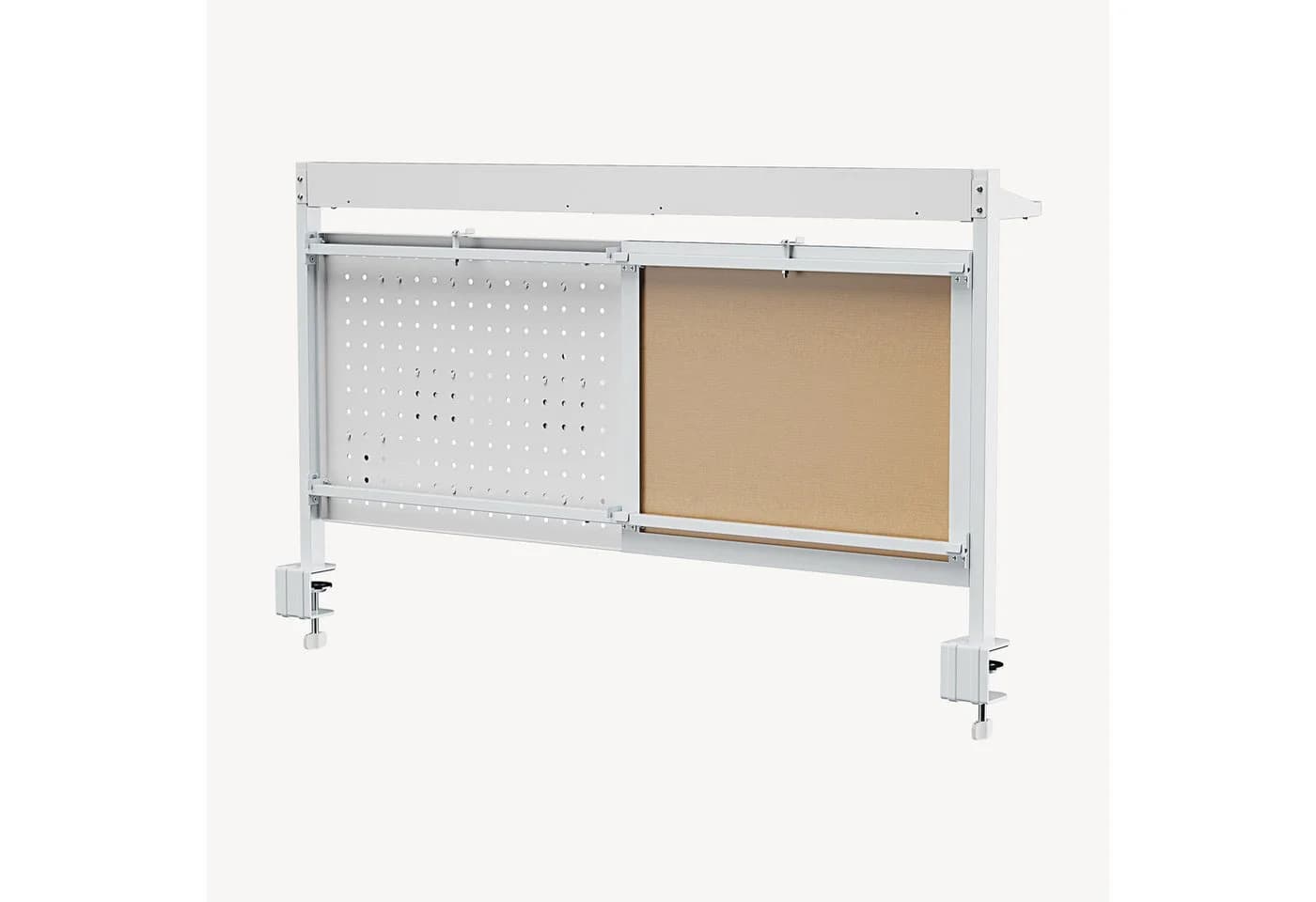 en.casa Schreibtischaufsatz Virvik Weiß mit Pegboard und Whiteboard - Bild 5