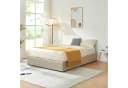 en.casa Polsterbett Nola Beige mit Bettkasten Bild 1