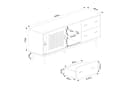 en.casa TV-Schrank Susa Grau mit Glasfront Bild 4