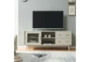 en.casa TV-Schrank Susa Beige mit Glasfront Bild 1