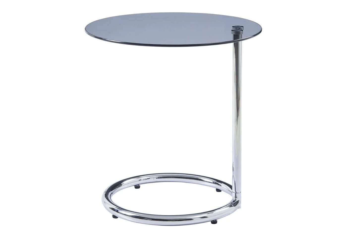 en.casa Beistelltisch Ylivieska Chrom Grauglas Glasplatte Modern - Bild 5