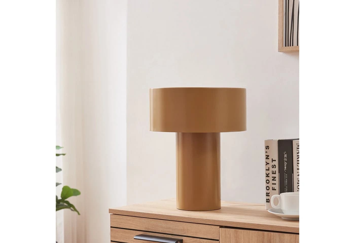 lux.pro Tischleuchte »Kömn« Metall Braun
