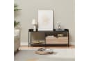 en.casa TV-Schrank Belana 120x40x54 cm mit Schublade Metallgestell Schwarz Bild 3