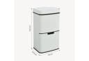 en.casa Mülleimer »Venna« Edelstahl Beige Sensorautomatik 62 L Bild 4