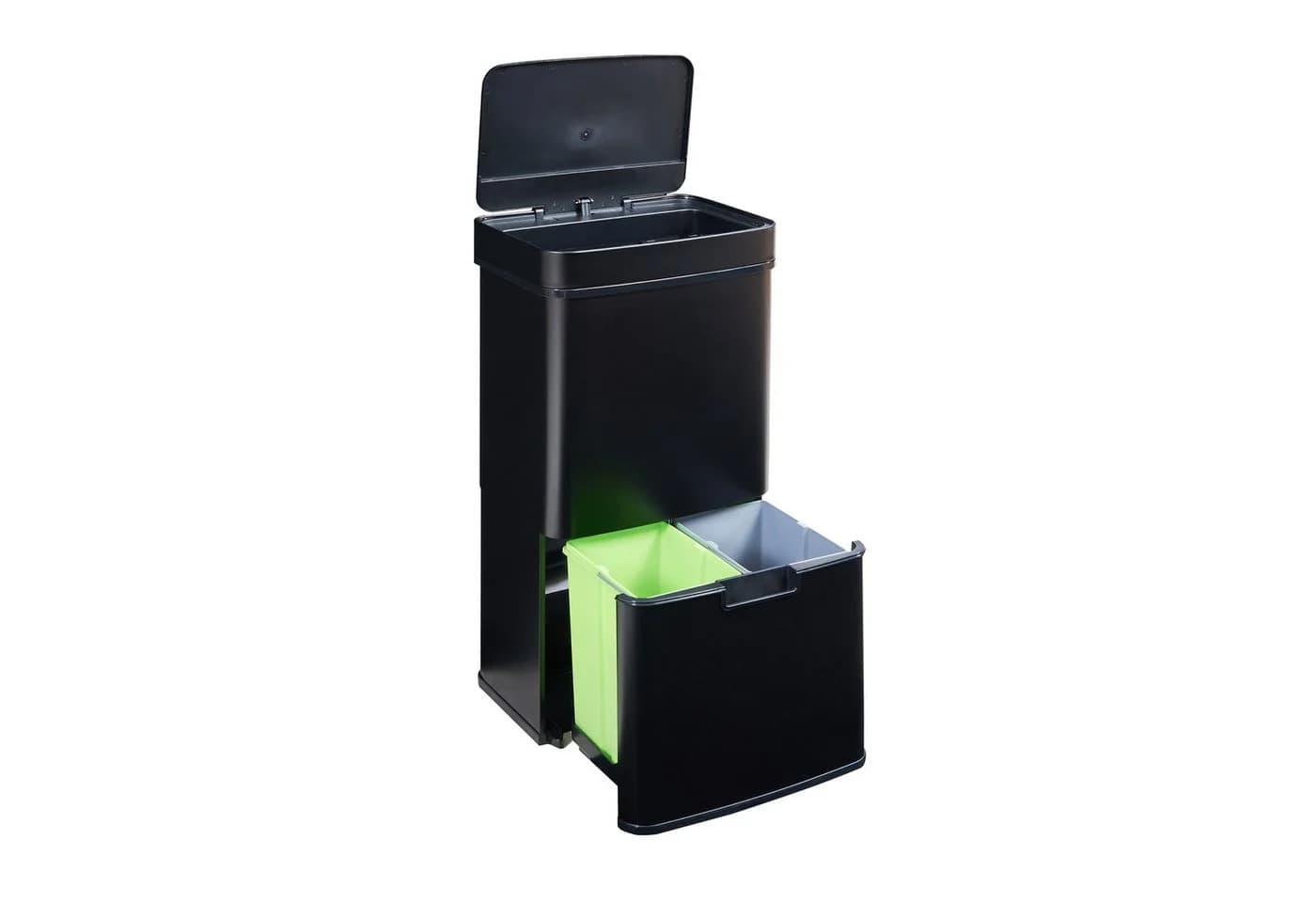 en.casa Mülleimer Venna Edelstahl Schwarz Sensor 72 L - Bild 3