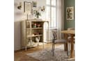 en.casa Standvitrine Klippestad mit 2 Türen Stahl Beige Bild 1