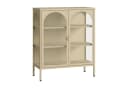 en.casa Standvitrine Klippestad mit 2 Türen Stahl Beige Bild 5