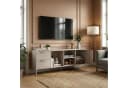 en.casa TV-Schrank Kliri Stahl Beige 2 Schubladen 1 Tür Bild 1