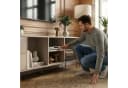 en.casa TV-Schrank Kliri Stahl Beige 2 Schubladen 1 Tür Bild 3
