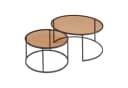 en.casa Couchtisch Kokkola 2-tlg. Set Rauchglas Braun Bild 4