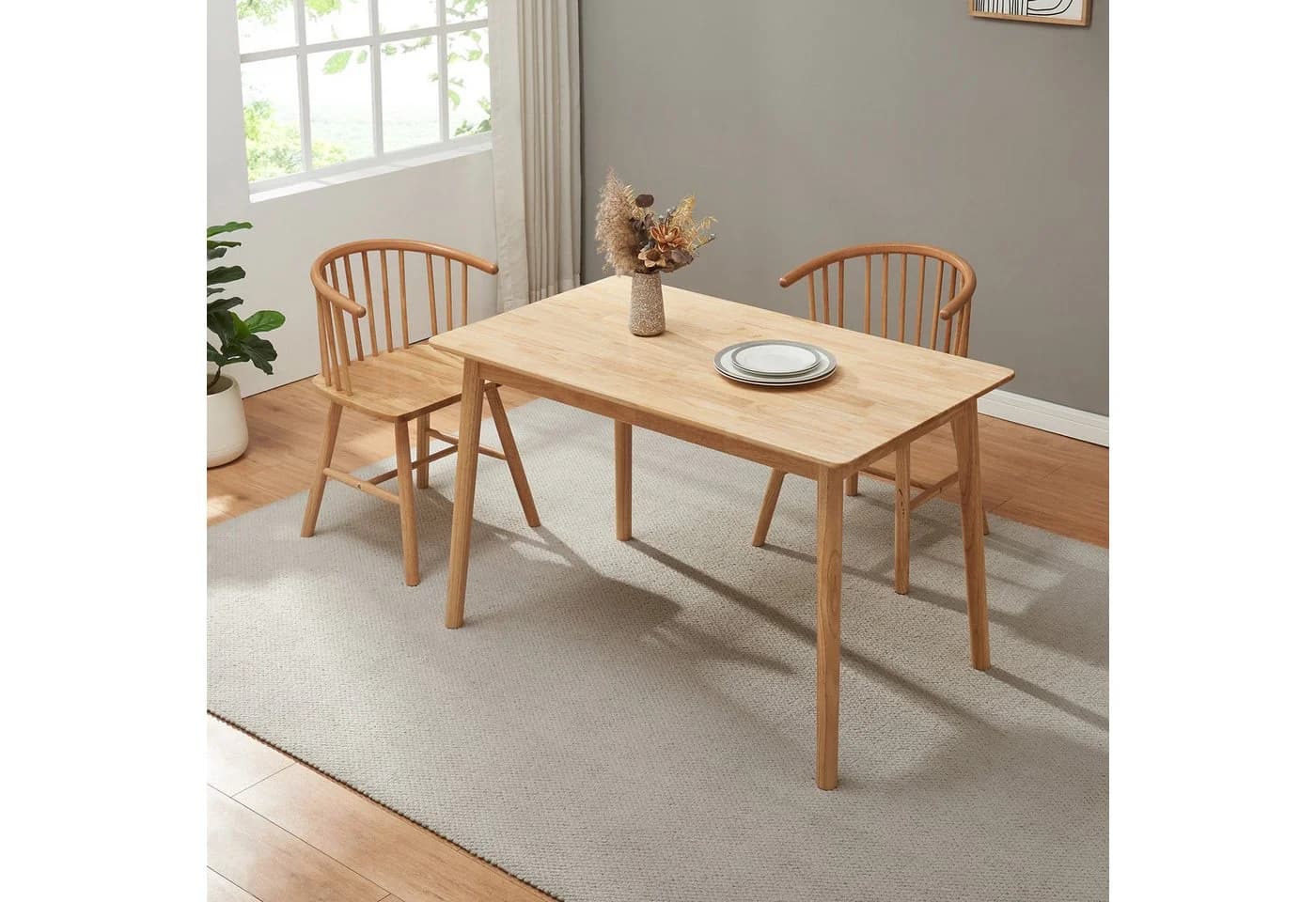 en.casa Esstisch Klijori Gummibaumholz - Bild 3