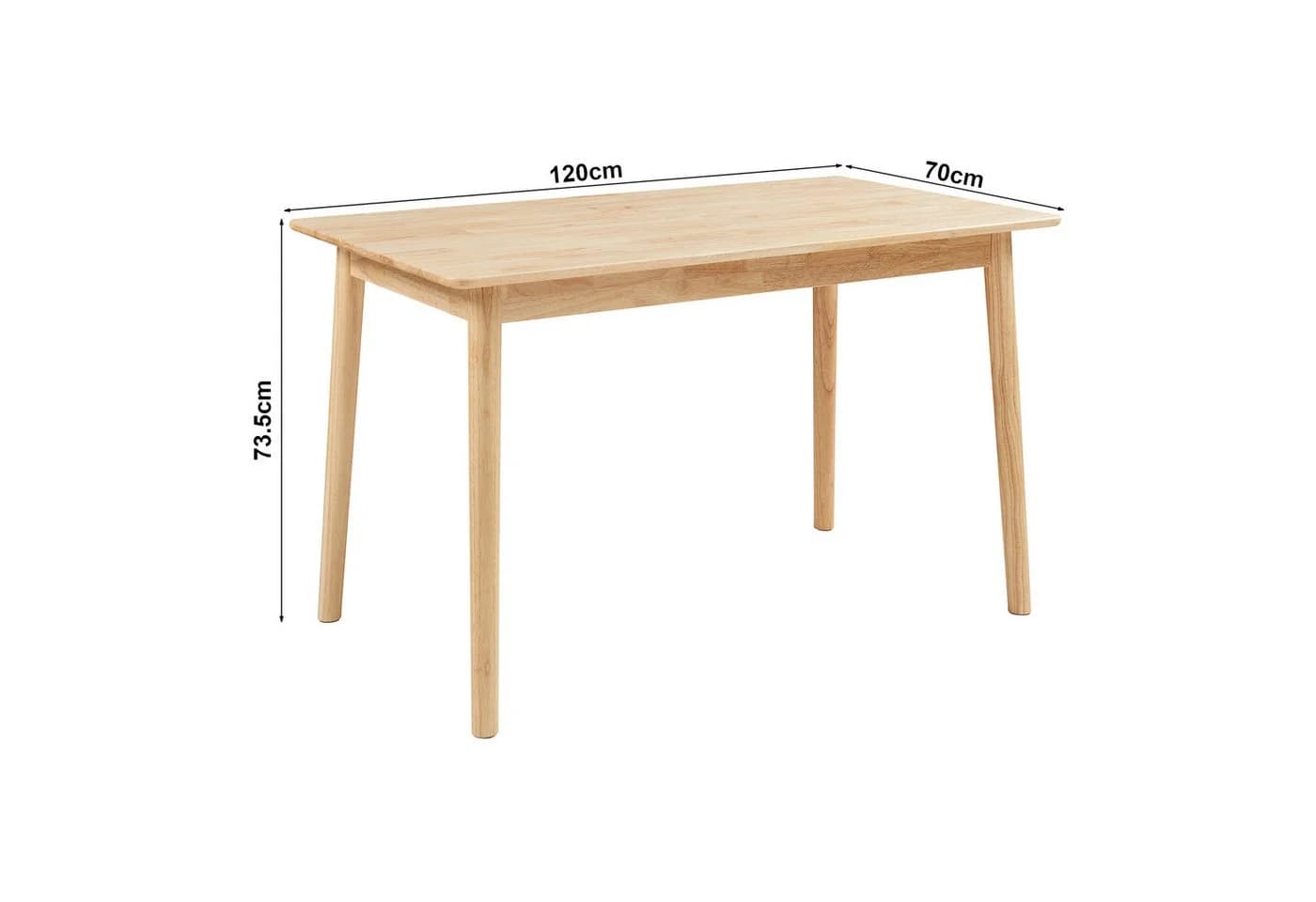 en.casa Esstisch Klijori Gummibaumholz - Bild 4